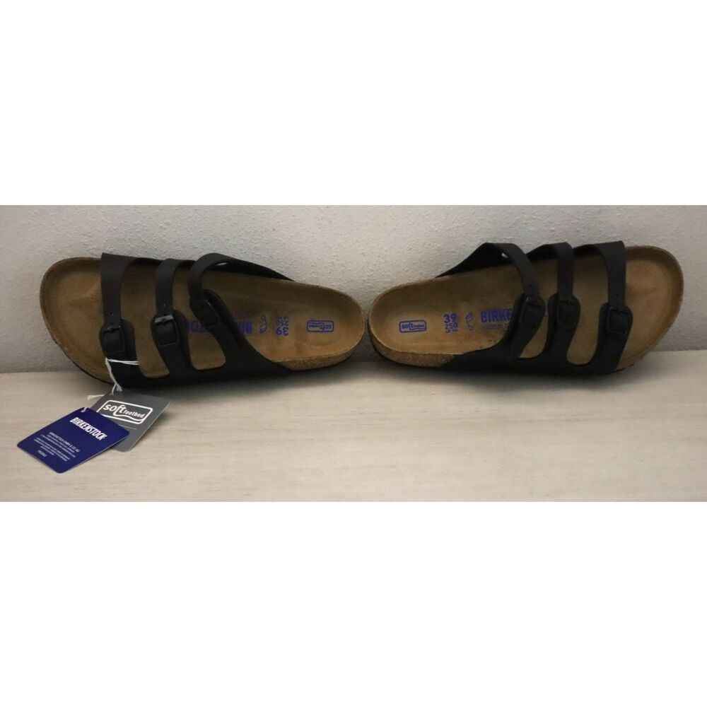 Birkenstock 0053011 WMN 39 US 8 Black Florida Soft Footbed Birko-Flor Sandal - Picture 12 of 14